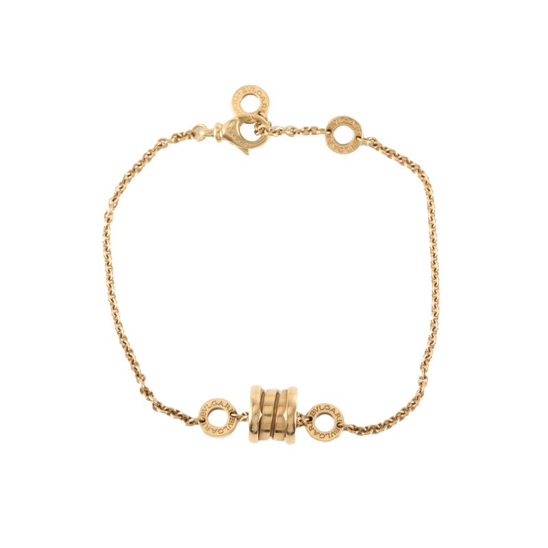 BVLGARI B.ZERO1小彈簧手鏈18K黃金S-M碼黃金手鍊／手環-0