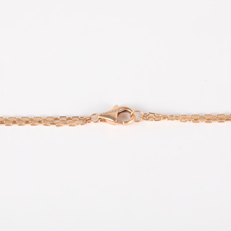 Cartier LOVE兩鑽圓餅項鏈18K玫瑰金/鑽石項鏈玫瑰金項鍊-4