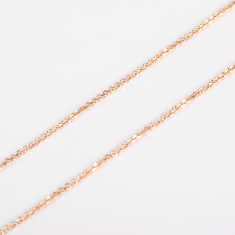 BVLGARI 18K玫瑰金鑽石縞瑪瑙玫瑰金扇子項鏈18K//項鍊-3