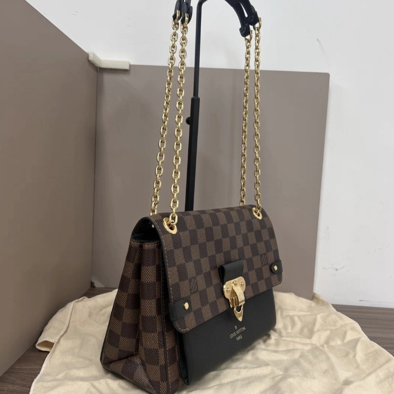 LV 棋盤格 vavin手提肩背斜背包 25*17*9.5 98新配件塵袋-1