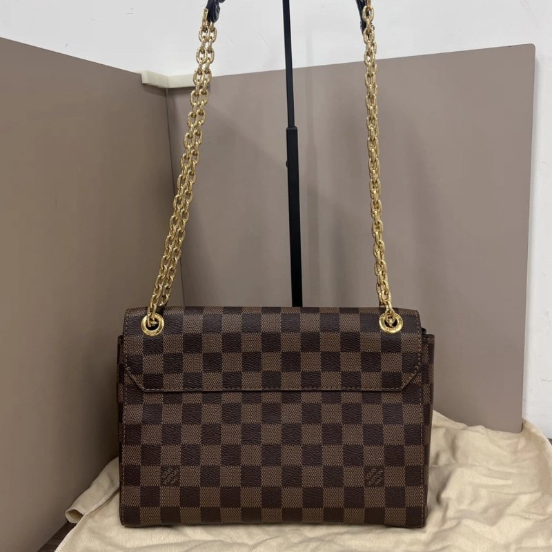 LV 棋盤格 vavin手提肩背斜背包 25*17*9.5 98新配件塵袋-5