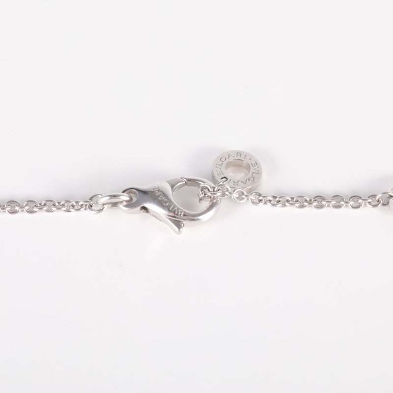 BVLGARI 18K白金鑽石白金滿鑽大蠻腰項鏈18K/項鍊-4