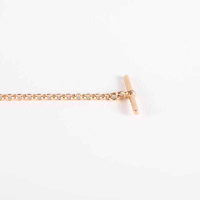 HERMES 18K玫瑰金鑽石玫瑰金Gambade手鏈18K/手鍊／手環-3