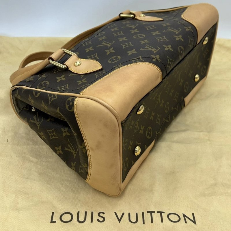 LV 老花金盾手提腋下包 41*22*17 97新配件塵袋-2