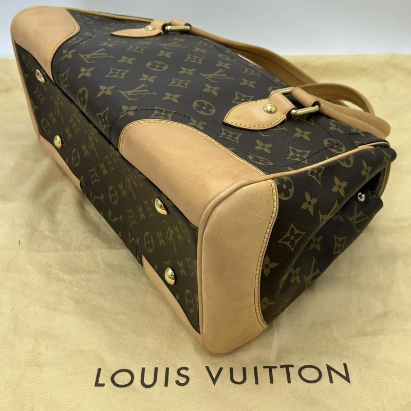 LV 老花金盾手提腋下包 41*22*17 97新配件塵袋-4