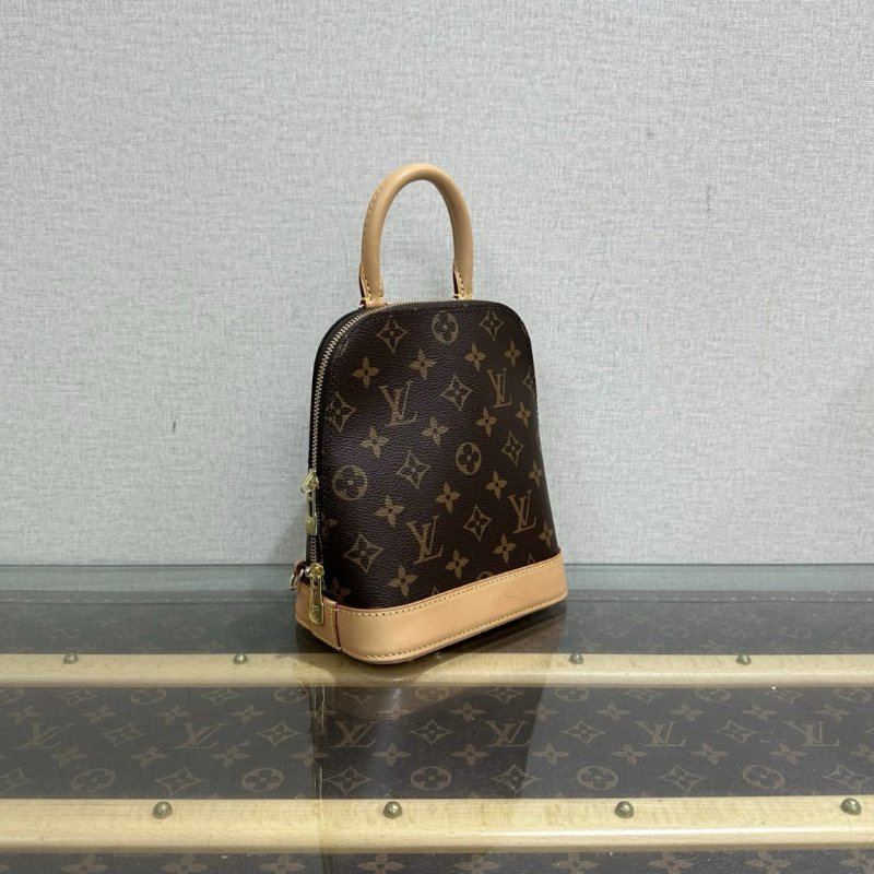 LV 老花Alma貝殼手提後背包 芯片款 15*20*10 99新配件盒子塵袋-1