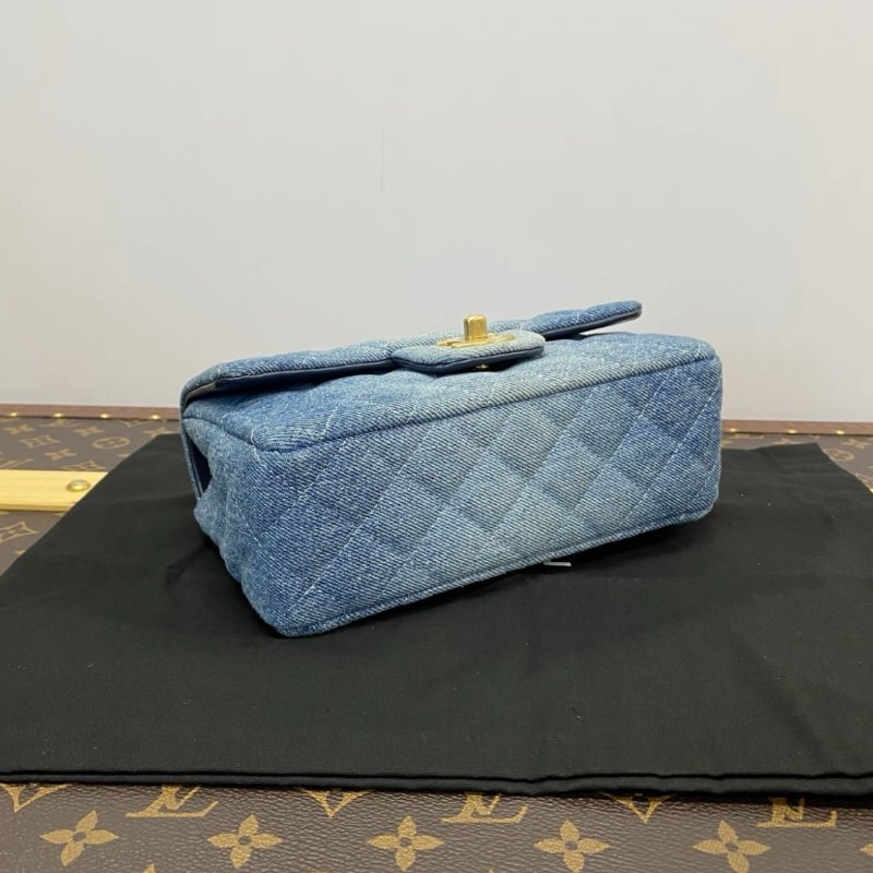 CHANEL 24A牛仔大mini 20*13*7 全新閒置配件盒子塵袋購證-2