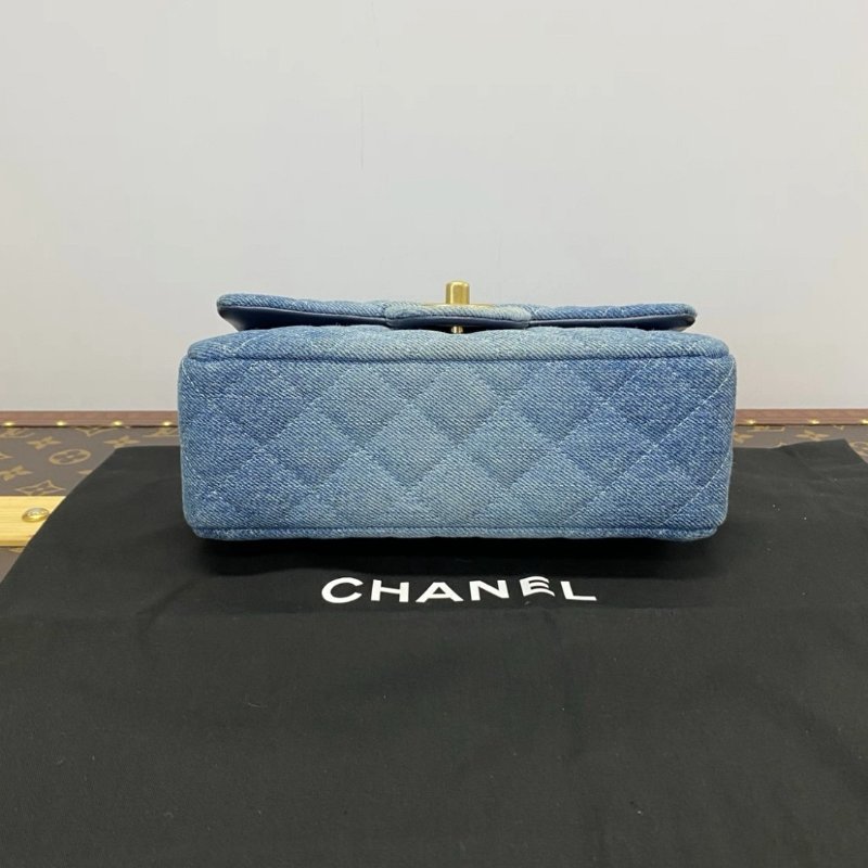 CHANEL 24A牛仔大mini 20*13*7 全新閒置配件盒子塵袋購證-3