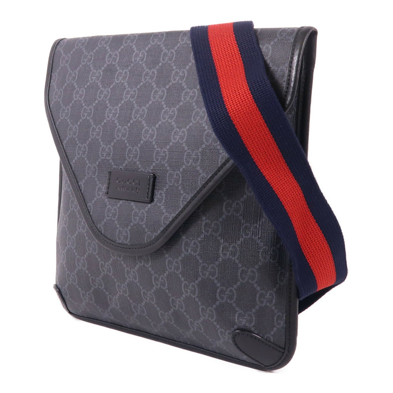 GUCCI 塗層皮革GG Supreme Messenger肩背袋-2