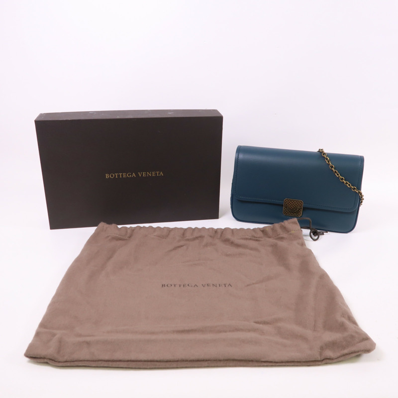 BOTTEGA VENETA 牛皮皮革Chain Shoulder鏈帶肩背袋-9