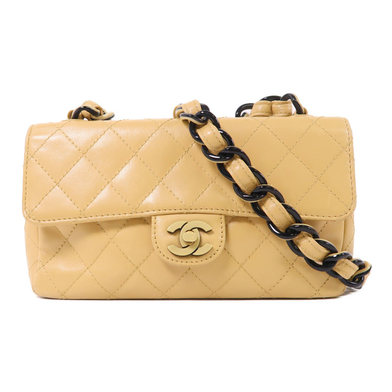 CHANEL 羊皮皮革Chain Shoulder鏈帶肩背袋-0