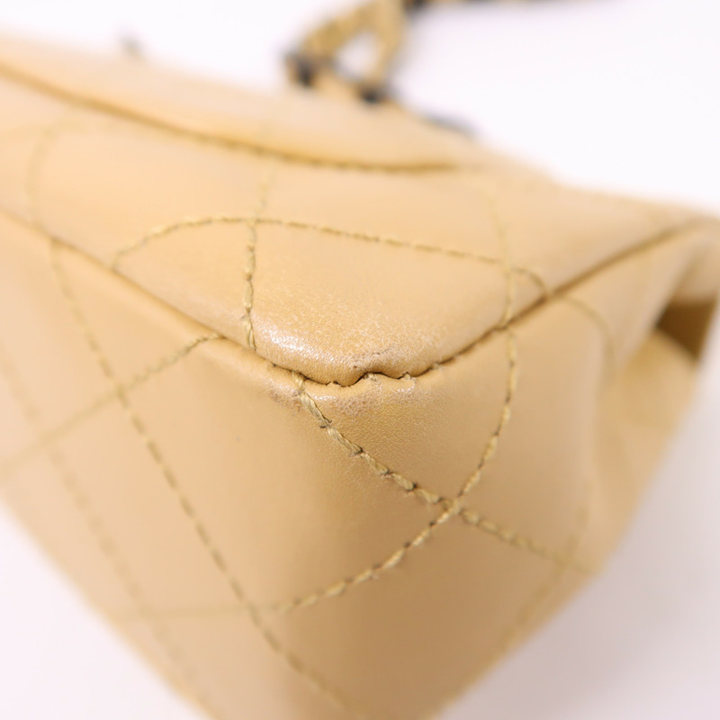 CHANEL 羊皮皮革Chain Shoulder鏈帶肩背袋-12