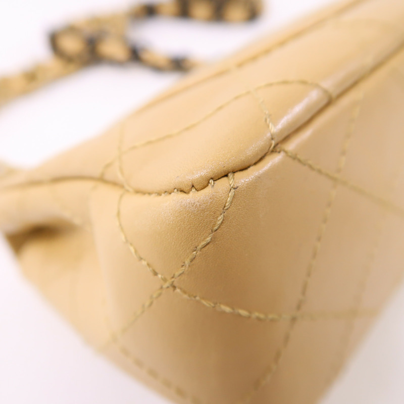 CHANEL 羊皮皮革Chain Shoulder鏈帶肩背袋-13