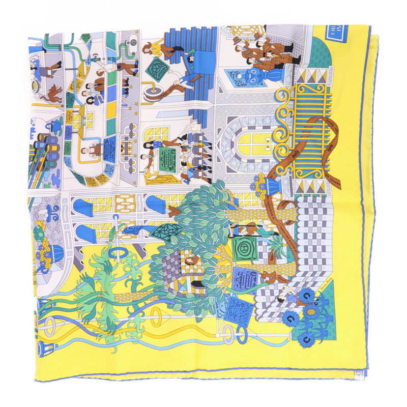 HERMES 絲質Scarf絲巾-3