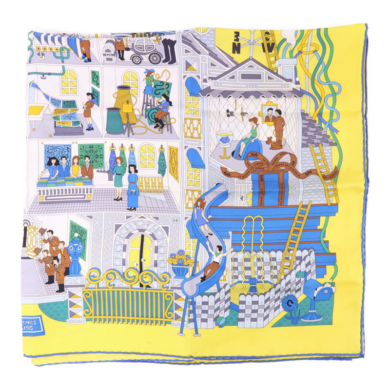 HERMES 絲質Scarf絲巾-4