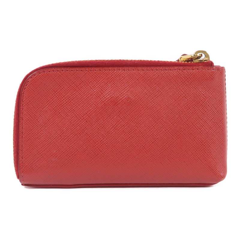 PRADA 皮革Coin Case金扣零錢包-1