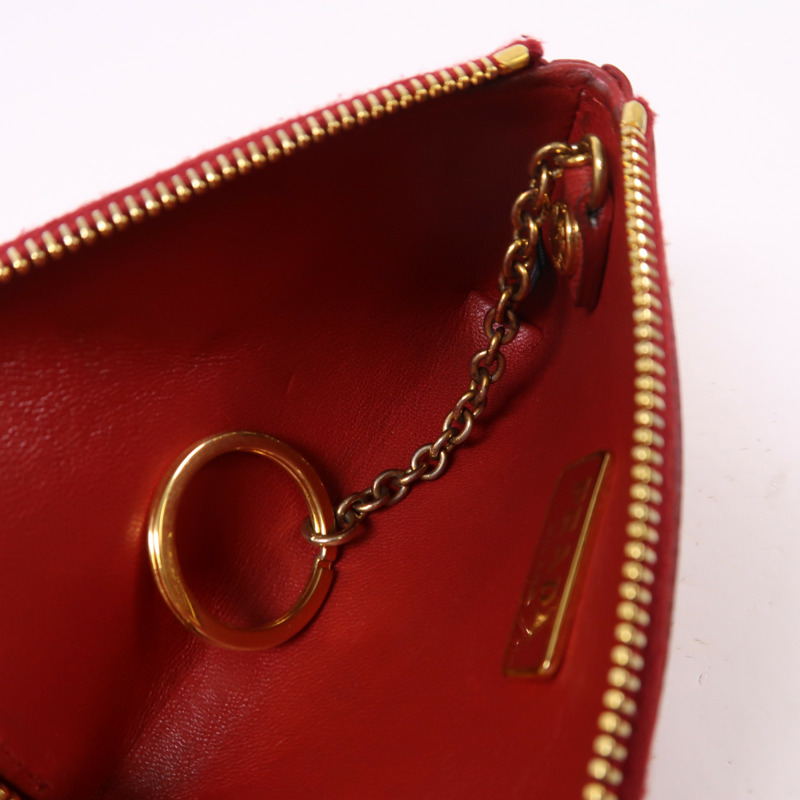 PRADA 皮革Coin Case金扣零錢包-4