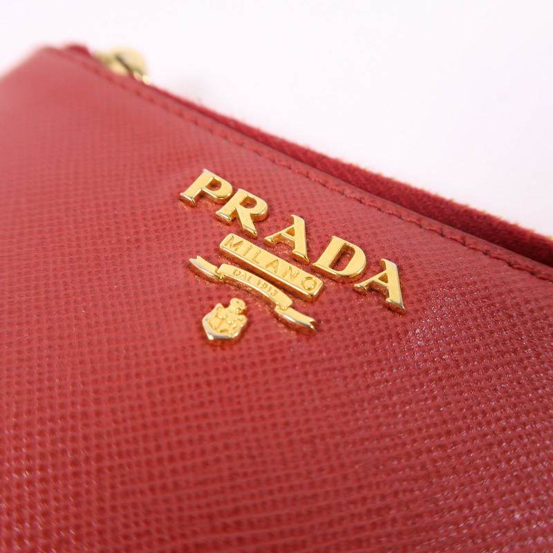 PRADA 皮革Coin Case金扣零錢包-7