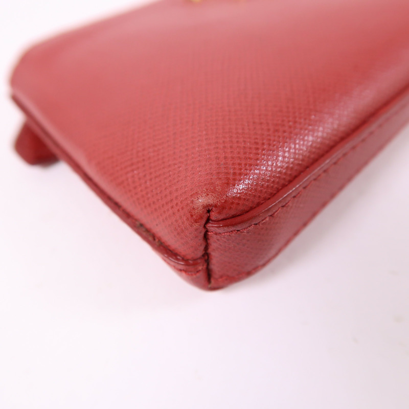 PRADA 皮革Coin Case金扣零錢包-9