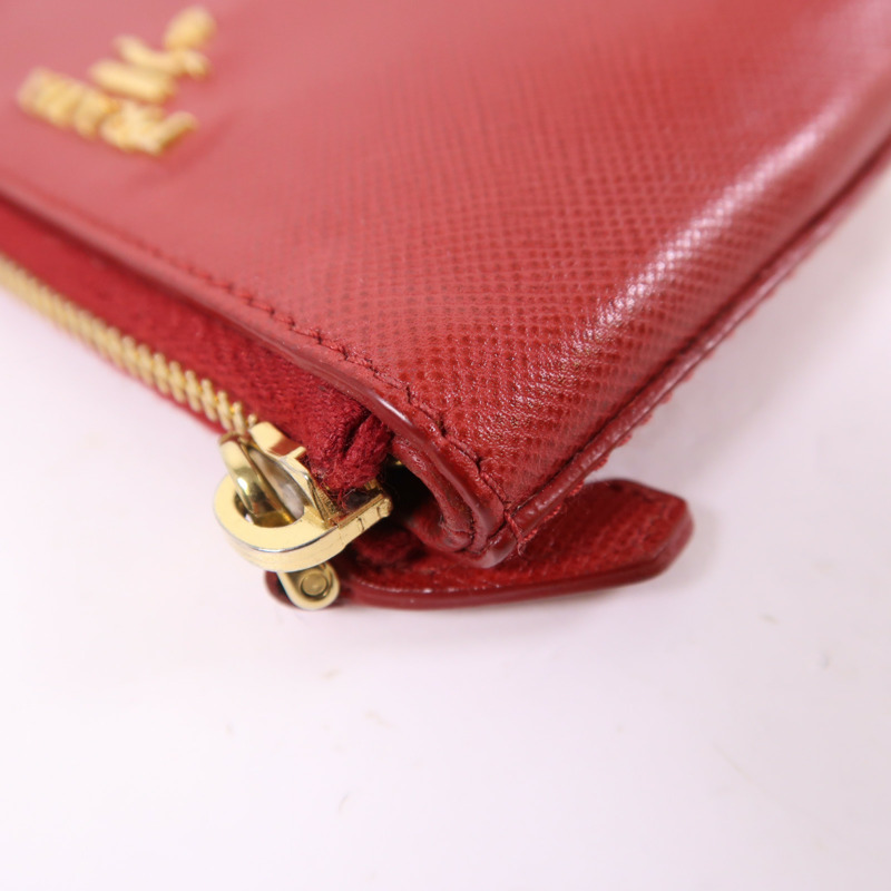 PRADA 皮革Coin Case金扣零錢包-10