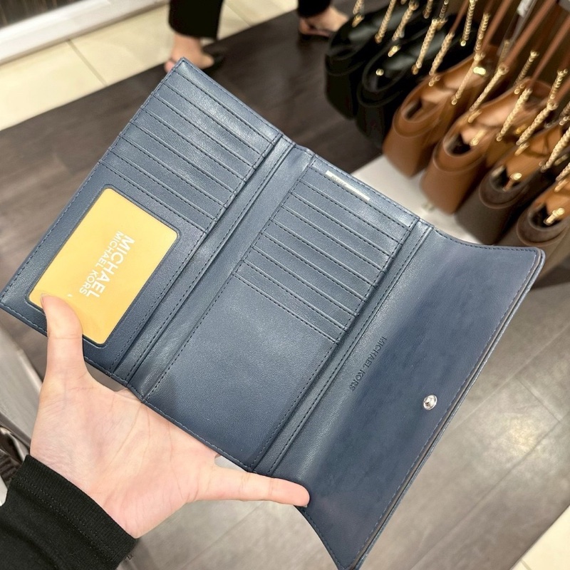 全新品 美國MK 小香風三折長夾-4