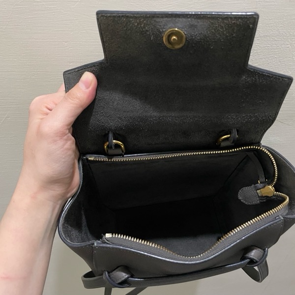 Celine Nano Belt鯰魚包 灰-12