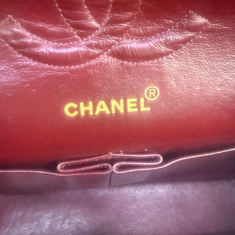 Vintage Chanel Classic Flap Bag 黑色菱格紋手袋-11