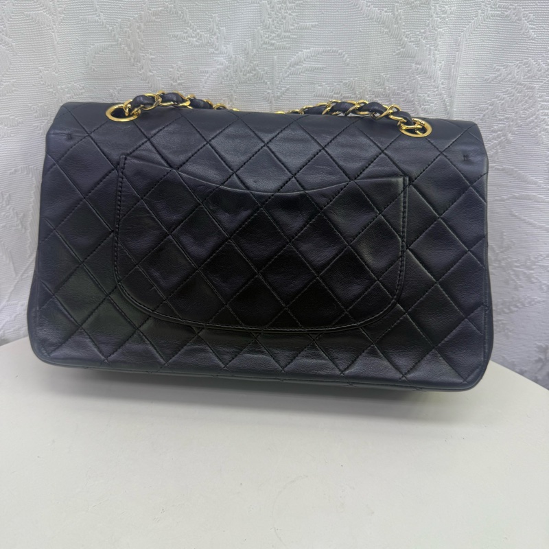 Vintage Chanel Classic Flap Bag 黑色菱格紋手袋-21