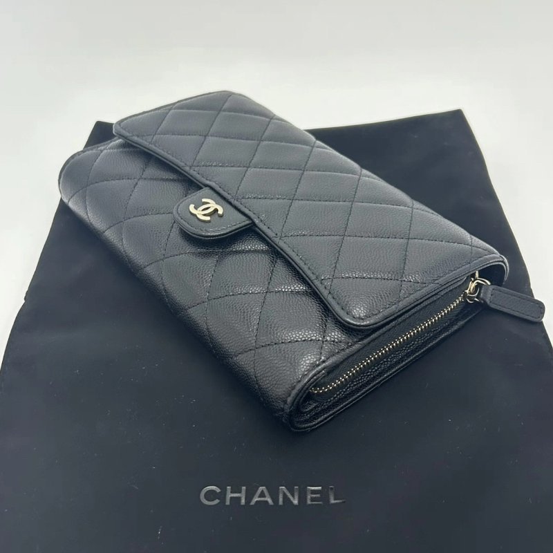 CHANEL 黑金荔枝牛CF WOC 二合一鏈條包 19.5*12.5*3.5 98新配件塵袋購證-4