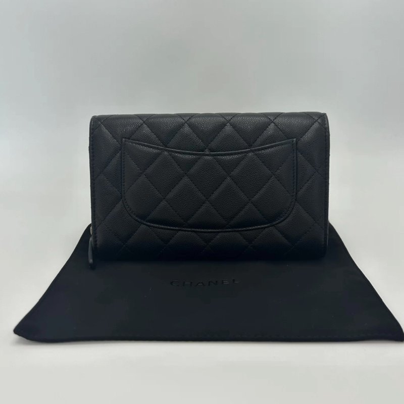 CHANEL 黑金荔枝牛CF WOC 二合一鏈條包 19.5*12.5*3.5 98新配件塵袋購證-5