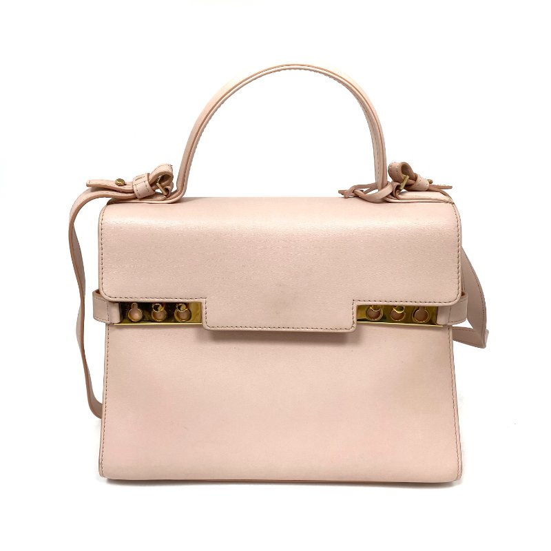 △ Delvaux 德爾沃 Tempete MM Pink Calfskin 2Way Bag 粉紅色小牛皮兩用袋 -257021557-1