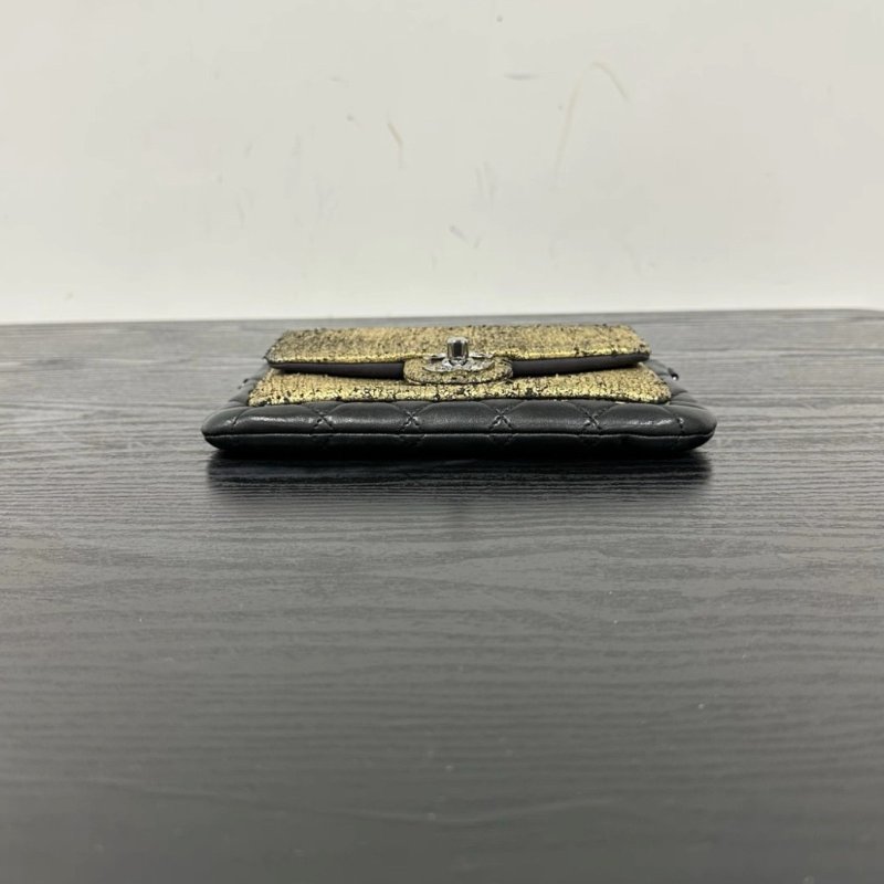 CHANEL 鎏金麻將銀扣肩背鏈條腋下包 21*14.5*2 98新配件保卡塵袋-3