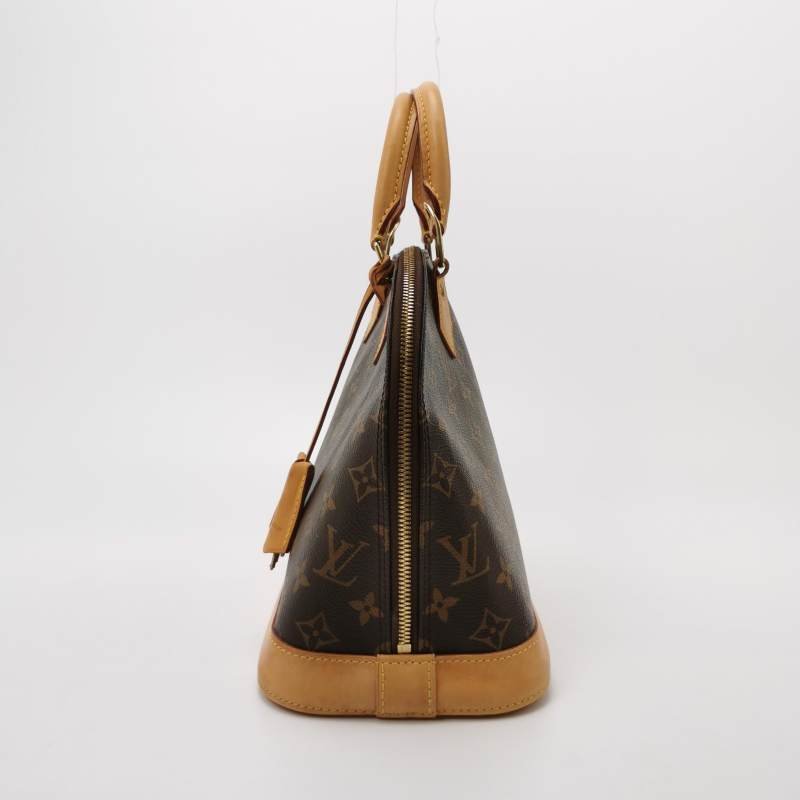 Louis Vuitton (LV) Alma 小號 植鞣革Monogram印花貝殼包手提包-2