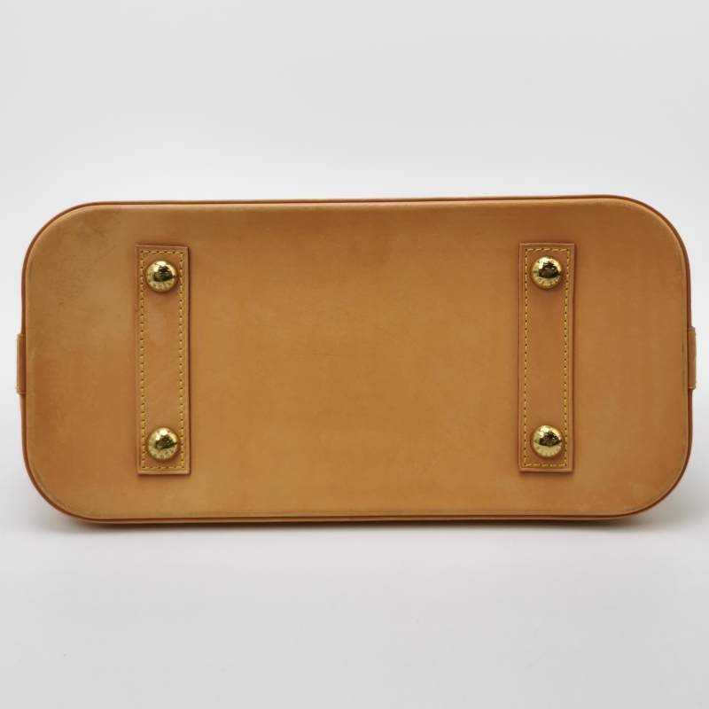 Louis Vuitton (LV) Alma 小號 植鞣革Monogram印花貝殼包手提包-4