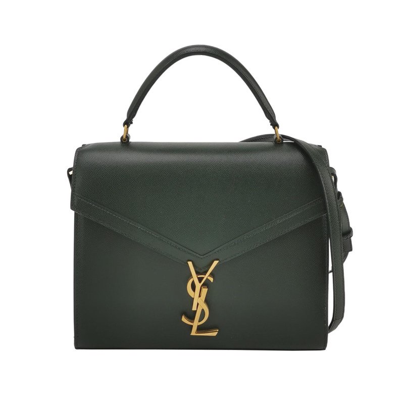 Saint Laurent Cassandra 中號 牛皮純色YSL標誌信封式翻蓋斜挎包-0