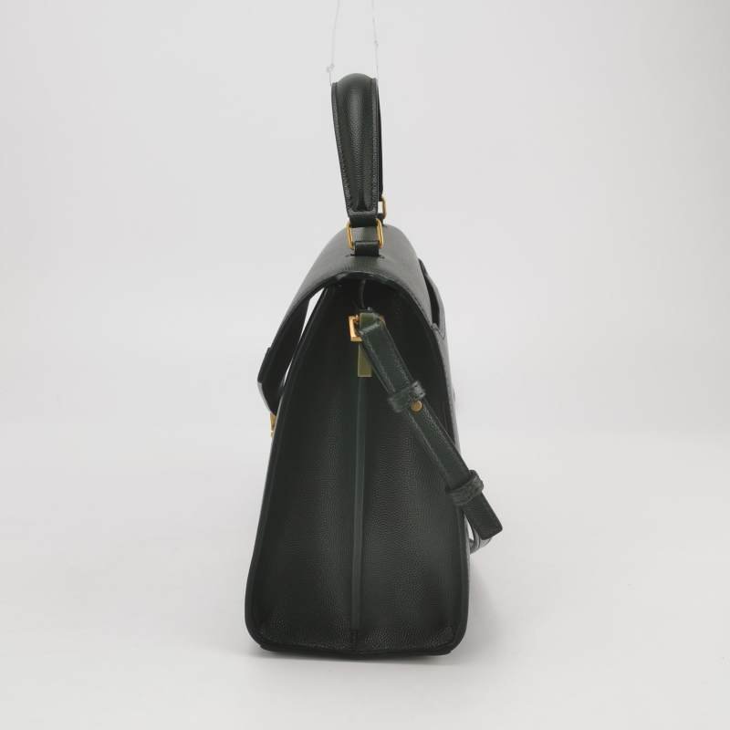 Saint Laurent Cassandra 中號 牛皮純色YSL標誌信封式翻蓋斜挎包-2