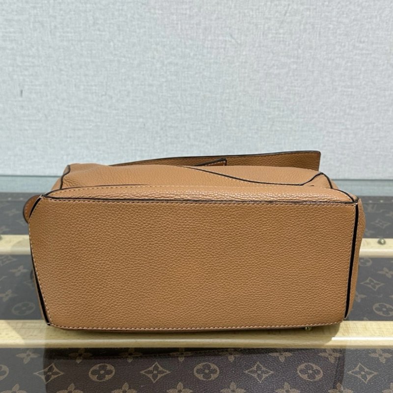 LOEWE 棕色金扣 puzzle小號拼圖手提肩背斜背包 25*15*10 98新配件塵袋-3