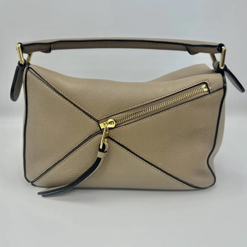 LOEWE 沙色小號拼圖手提肩背斜背包 25*15*10 99新配件塵袋購證-4