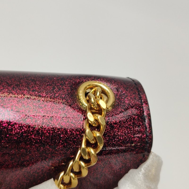 Saint Laurent Kate 凱特包 小號 漆皮亮片YSL標誌斜挎包單肩包-13