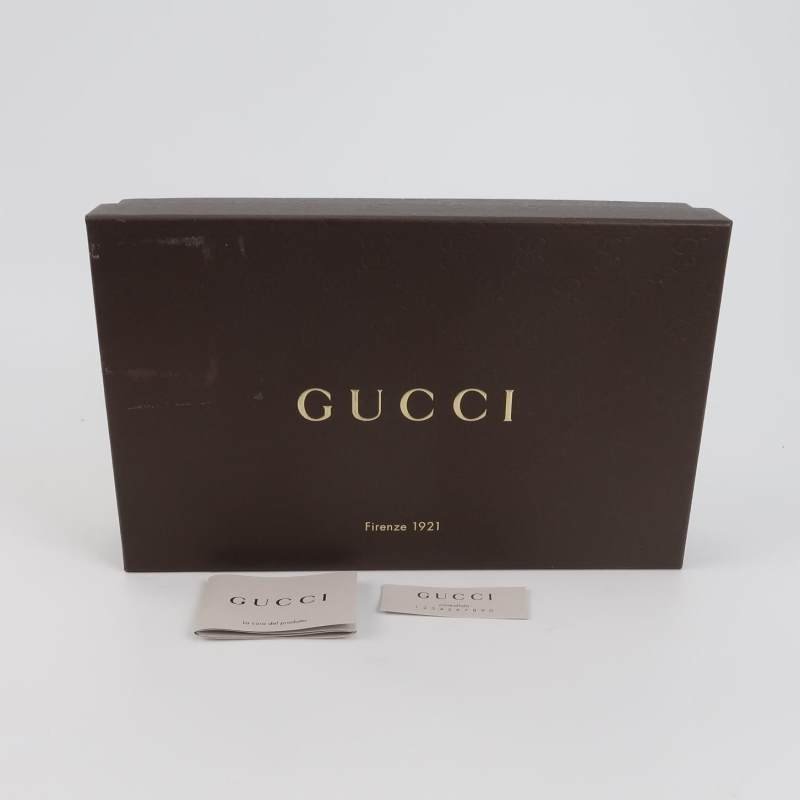 Gucci 牛皮純色壓紋老花皮標logo斜挎包單肩包 9.8新-8