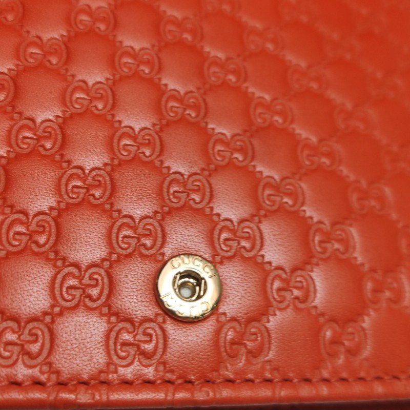 Gucci 牛皮純色壓紋老花皮標logo斜挎包單肩包 9.8新-9