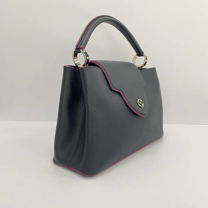 LV 黑色銀扣 Capucines中號手提肩背包31*20*11 98新配件塵袋-1