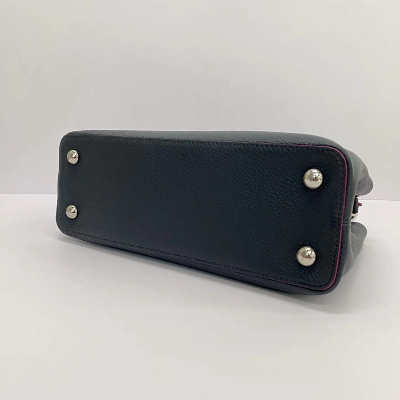 LV 黑色銀扣 Capucines中號手提肩背包31*20*11 98新配件塵袋-4