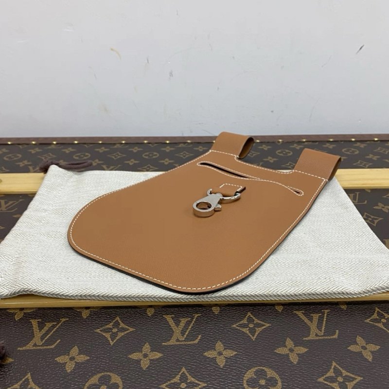 HERMES 金棕銀OKellyMove24Kelly剪刀腰包 110*2.4 99新配件塵袋盒子-4