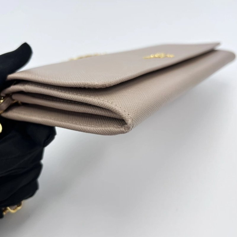 PRADA 裸粉色牛皮法棍肩背斜背包 21*10.5*2.5 98新 配件塵袋盒子-2