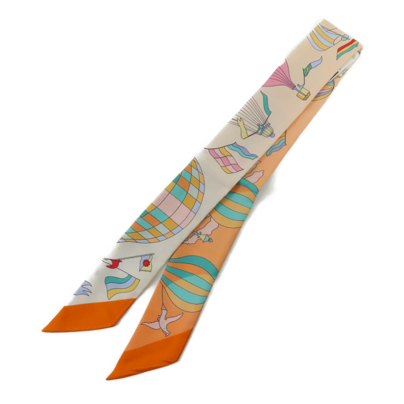 HERMES 絲質Twilly絲巾-1