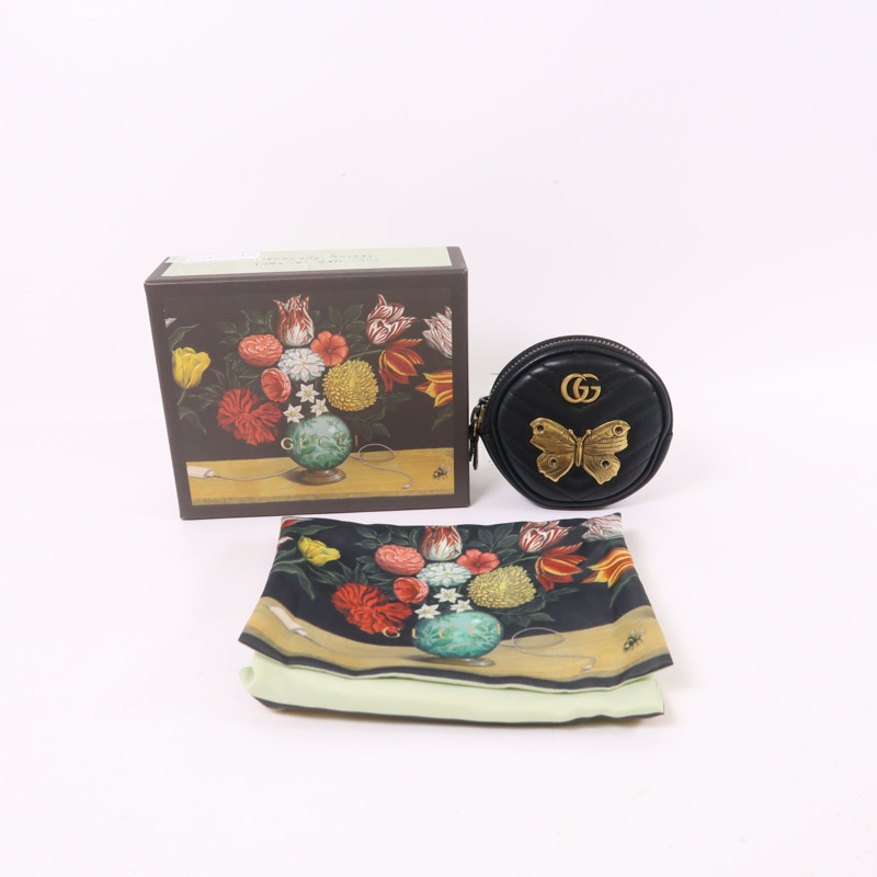 GUCCI 羊皮皮革Coin Case金扣零錢包-7