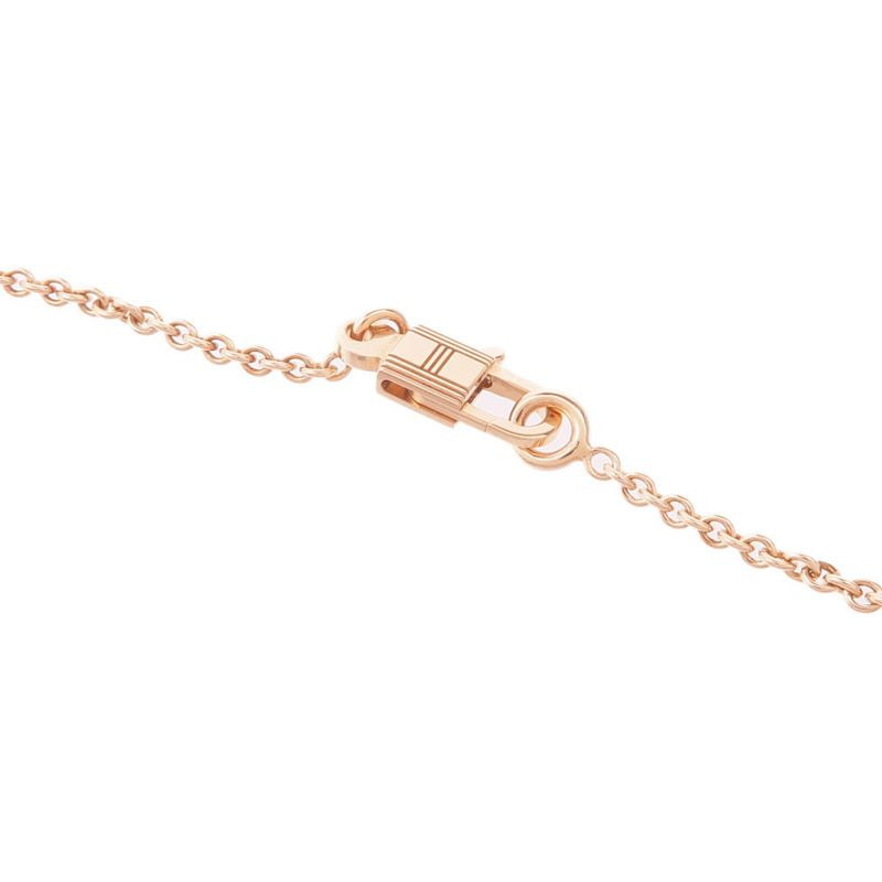 HERMES 18K玫瑰金Amulettes Birkin Diamond Pendant鑽石項鍊-4