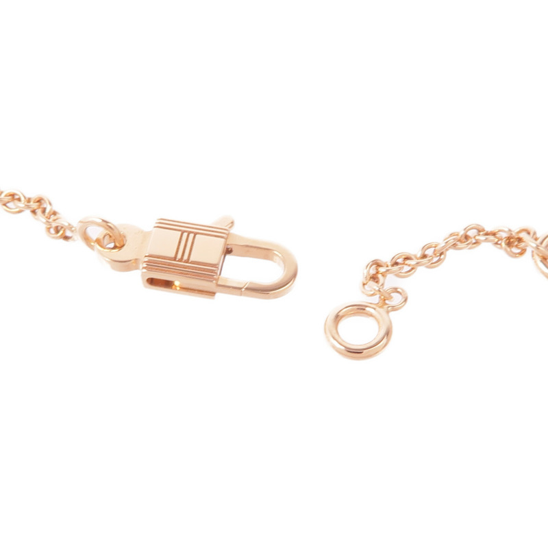 HERMES 18K玫瑰金Amulettes Birkin Diamond Pendant鑽石項鍊-5