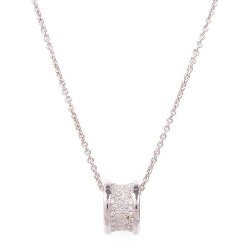 BVLGARI 18K白金B-zero1 Diamond Necklace項鍊-1